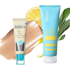 Bliss Block Star SPF 30 + Lemon & Sage Body Butter Duo | Sun Protection & Nourishing Body Moisturizer for Post Sun Skin Care