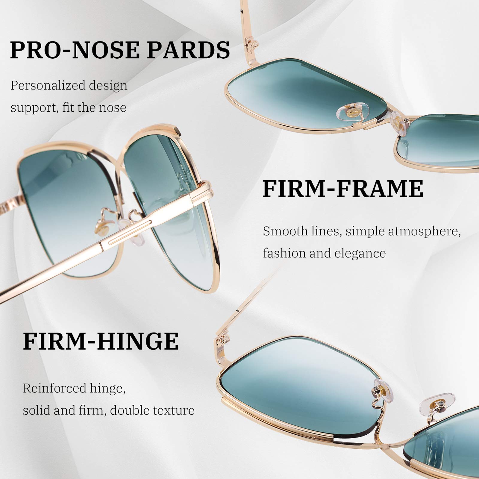 FEISEDY Womens Pilot Sunglasses Oversized Butterfly X Shape Design Cateye Cute Lady Sunglasses B2738