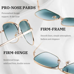 FEISEDY Womens Pilot Sunglasses Oversized Butterfly X Shape Design Cateye Cute Lady Sunglasses B2738