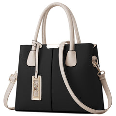 COCIFER Purses and Handbags for Women Shoulder Tote Bags Top Handle Satchel Black / Beige
