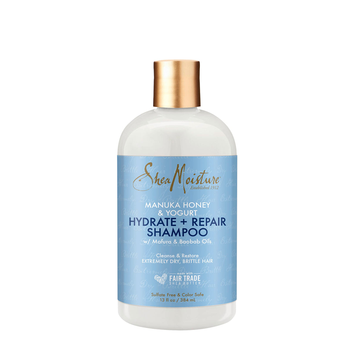 SHEA MOISTURE Hydrate and Repair Moisture Shampoo 384 ml, Off White, 13 Fl Oz (Pack of 1)