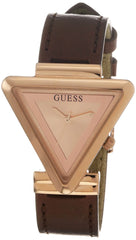 GUESS Ladies 34mm Watch - Black Strap Champagne Dial Gold Tone Case