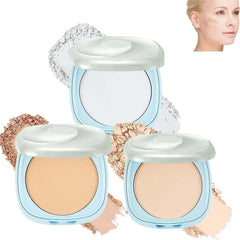 3Pcs Sunscreen Whitening Waterproof Setting Powder Compact, SPF15+ Sun Protection Waterproof Sweatproof Setting Powder for Face