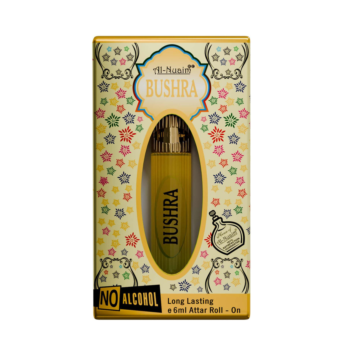 Al-Nuaim Bushra Alcohol Free Attar Roll On for Women - Pack of 2 (6ml Each) | Exquisite & Long Lasting Fragrance