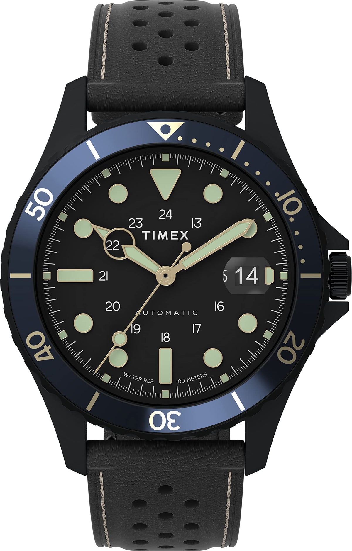 Timex Men's Navi XL Watch - Black/Black/Black/Blue