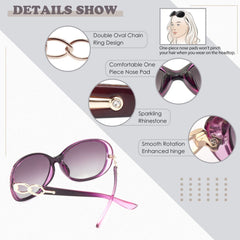 Polarized Sunglasses for Women Oversized Sun Glasses Fashion Shades SUNIER S85