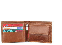 WildHorn Men WH1253 Travel Accessory- Bi-Fold Wallet - Tan Crunch