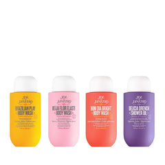 SOL DE JANEIRO Scent Your Shower Travel Size Quad | Benefit Packed Body Wash Discovery Set | Brazilian Play, Beija Flor, Bom Dia, Delicia Drench | 3 fl oz