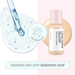 UNICORN GLOW SLEEK SERUM FOUNDATION 328C - Hydrating 2-in-1 Serum + Foundation for a Natural, Airbrushed Look, Hyaluronic Acid Hydrating Foundation