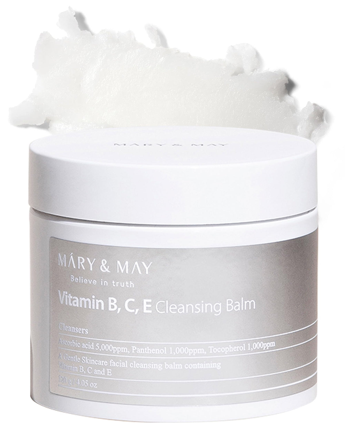 Mary&May Vitamin B.C.E Cleansing Balm, Brightening & Refreshing Facial Cleanser - 120g