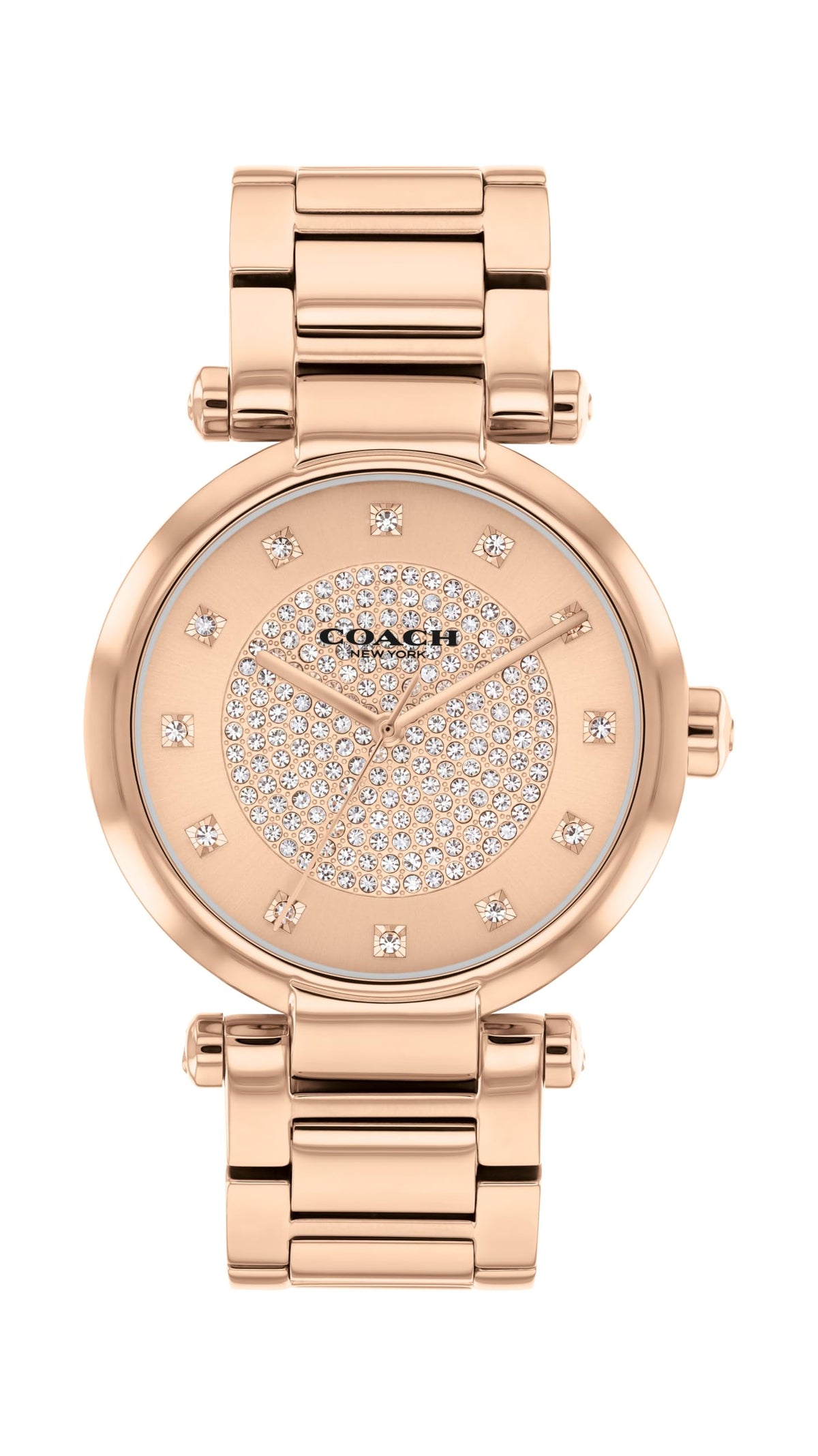 COACH WOMEN'S CARNATION GOLD DIAL IONIC PLATED ROSE GOLD STEEL BRACELET WATCH - 14504254