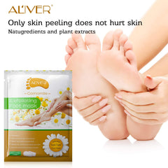 ALIVER Foot Peel Mask 5 Packs, Exfoliating Foot Mask for Soft Baby Feet Repair Heels & Removes Dry Dead Skin Feet Peeling Socks Foot Treatment for Hard Skin