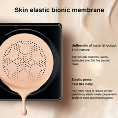 BOLHGF BB Cream Foundation Make up CC Cream, Liquid Foundation Mushroom Head Air Cushion BB Cream, Nude Makeup Moisturizing Concealer Lasting Brightening, with Makeup Sponge