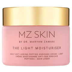 MZ SKIN The Light Moisturiser 1.69 fl oz | Hydrating Anti-Aging Face Cream with Hyaluronic Acid, Bio-Identical Collagen & Peptides | Oil-Free Feel, Firms & Brightens