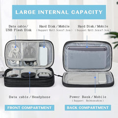 AMERTEER Electronic accessories Bag Organizer,Travel mobile electronics accessories & supplies,compatible for Charger USB Cables SD Memory Cards Earphone Flash Hard Drive Phone Power Bank