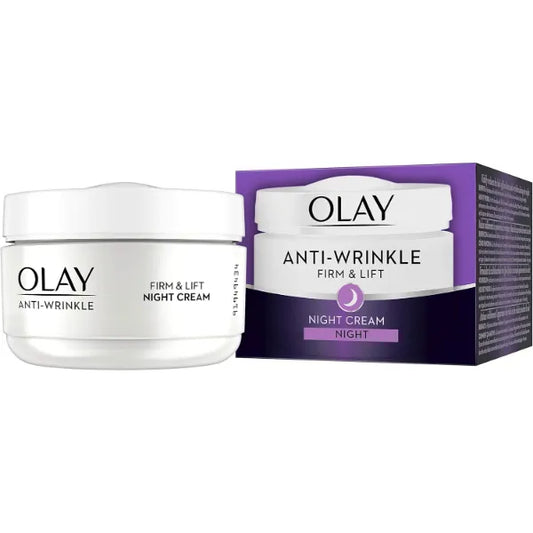 Olay Anti-Wrinkle Firm and Lift Night Cream for 40+, Reduce Fine lines and Wrinkles - 1.7 Ounce