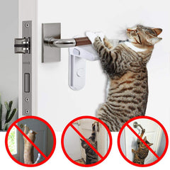 KASTWAVE Childproof Door Lever Lock, 1 Pack Baby Proofing Door Handle Lock, Child Safety Door Handle Lock, Easy to Install and Use 3M VHB Adhesive no Tools Need or Drill Easy to Remove (White)