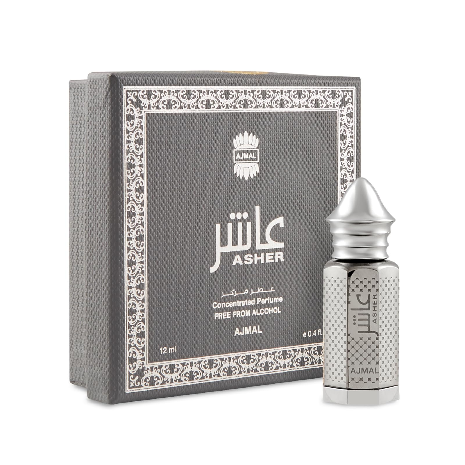 Ajmal Asher Attar | Floral & Oudh Fragrance | Unisex Non-Alcoholic | Long Lasting Attar Men & Women - 12 ML