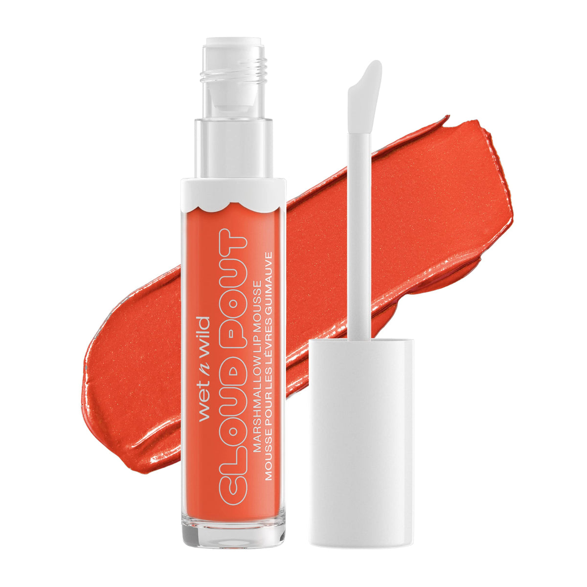 Wet n Wild Cloud Pout Marshmallow Liquid Lipstick, Orange & Sugarholic Red | Creamy Matte Mousse | Argan Oil | Vitamin E