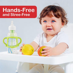 AtRyx Baby Silicone Bottle Handles, 4 Pack Soft Silicone Bottle Handles Baby Bottle Holder for Baby Self Feeding Curved Lightweight Handle Easy for Baby's Small Hands to Grasp Suitable for Bottle