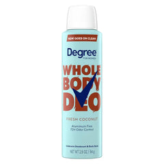 Degree Women Deodorant Spray Fresh Coconut Scent Aluminum Free 72H Odor Protection 2.9 Oz