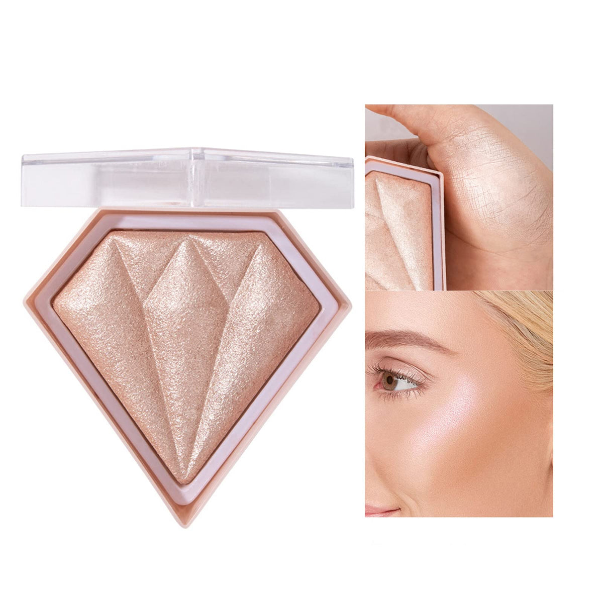 Powder Highlighters Makeup,Highly pigmented Powder Highlighter,Bronzer and Highlighter Palette,Highlighting Powder for a Radiant Finish,Silky and Shimmery Effect (Bronze)