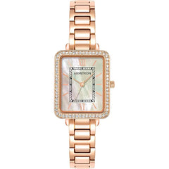 Armitron Women's Genuine Crystal Bracelet Watch - Rose Gold