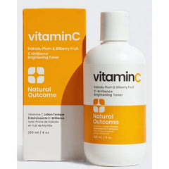 Natural Outcome C-Brilliance Vitamin C Toner for Face Daily Witch Hazel Facial Astringent with Kakadu Plum and Bilberry Fruit 8 oz Vegan, Fragrance Free