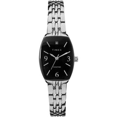 Timex Women's Dress Analog 21mm Bracelet Watch - Silver-Tone/Black