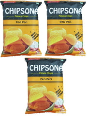 CHHEDA'S Chipsona Peri Peri Potato Chips - Spicy & Crunchy Snack - 90g (Pack of 3)