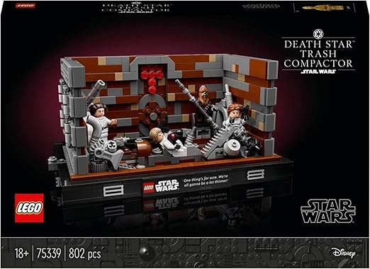 LEGO 75339 Death Star Trash Compactor Diorama building set, for adults, 725 pieces