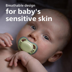 AVENT Philips Ultra Air Pacifier - 4 x Light, Breathable Baby Pacifiers for Babies Aged 0-6 Months, BPA Free with Sterilizer Carry Case, SCF085/50