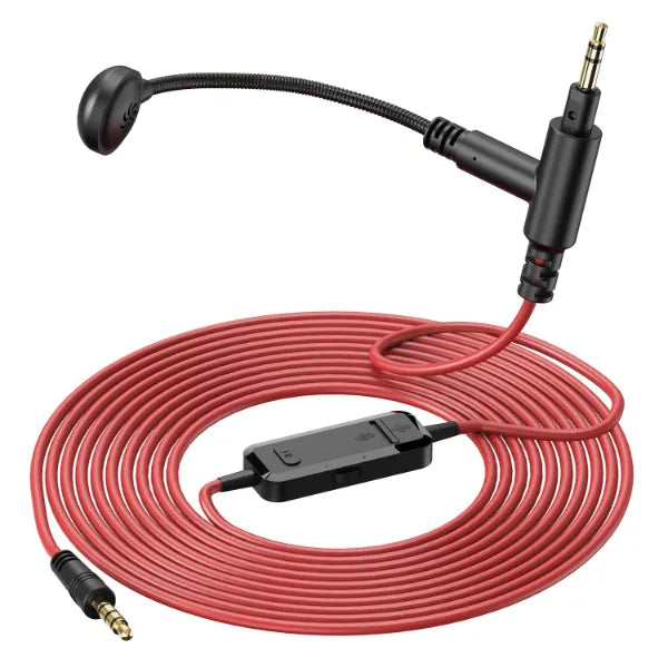 OneOdio 3.5 mm Cable with Boom Mic and Mute Volume Control for Gaming Headsets, Most Other 3.5mm Jack Headphones