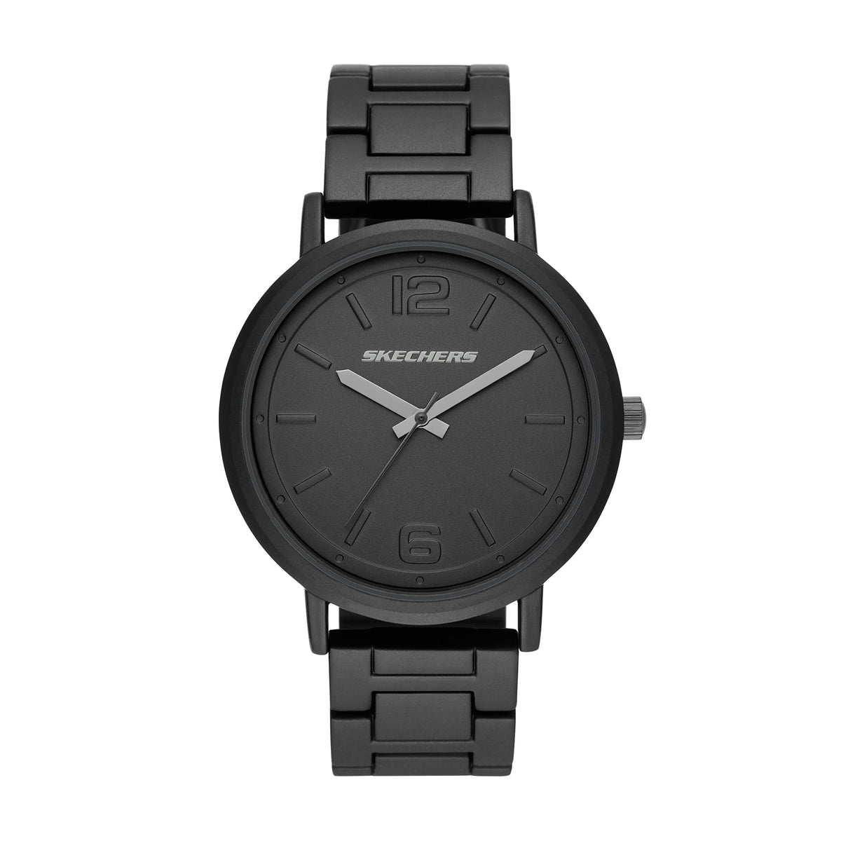 Skechers Men's Ardmore Quartz Metal and Silicone Casual Sports Watch - Ardmore Blackout