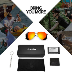 Joopin Sunglasses for Men Women, Polarized Classic Sunglasses Lightweight Metal Frame UV400 Protection