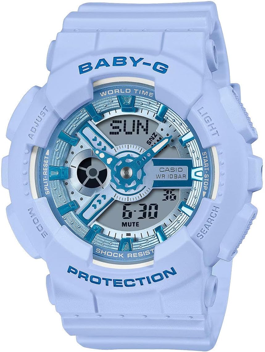 G-Shock Casio Baby-G Fresh Colours Blue Resin Analog-Digital Watch BA-110YK-2A