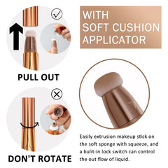 DAGEDA Blush Beauty Women Wand, Matte Liquid Cheek Blusher, Smooth Creamy Liquid Blush Stick with Soft Cushion Applicator, Waterproof Blendable Natural Face Blush Makeup Pen, 0.53oz (#02)