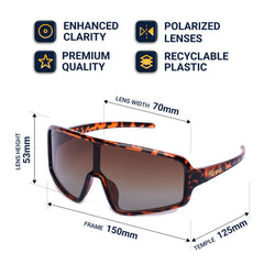 Flaneur Stylish Polarized Sunglasses for Women & Men Square-Frame - UV Protection, Lightweight, Scratch-Resistant, Trendy Eyewear & Accessories for Ladies UV400