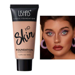 Makeup Foundation Full Coverage,Face Foundation Makeup 30 Ml - Powder Foundation Full Coverage for All Skin Types, Matte Oil Control Foundation