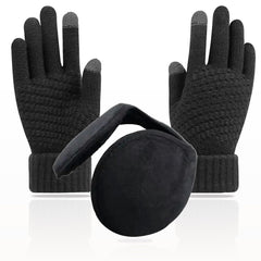 SANKRO Winter Gloves for Men and Women, Thermal Gloves, Touch Screen, Elastic Knitted Gloves with Warm Lining, Thermal Winter Gloves - for Running, Cycling, Driving - Black