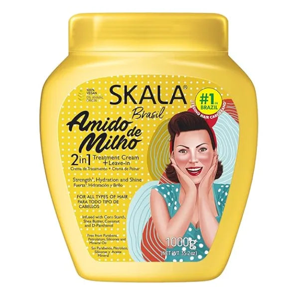 SKALA Linha Expert Creme de Tratamento 2 em 1 Amido de Milho 1 Kg Expert Collection Corn Starch 2 in 1 Treatment Cream Net 33.81 Oz