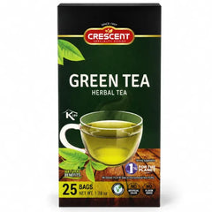 Crescent Specialty Food Green Tea Bags for Hot & Iced Tea – Natural Energy, Antioxidants & Wellness Support – 25 Count