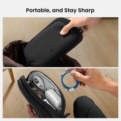 Electronic Organizer Travel Case, Water-Resistant Tech Pouch with Dual Compartments for Cables, Chargers, Phones, Hard Drives, Power Banks, Cable Organization Storage Bag for Travel Accessories, M