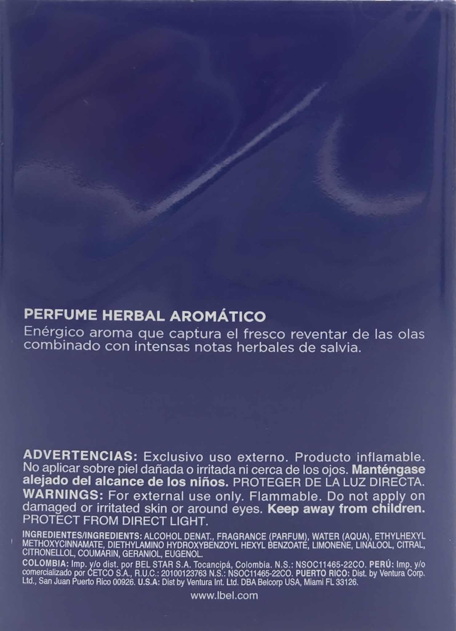 L'bel BLEU INTENSE 100ml - Fragrance for Men Eau de Toilette