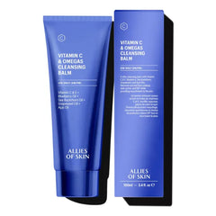 Allies of Skin Vitamin C & Omegas Cleansing Balm | Daily Makeup Remover to Dissolve Waterproof Mascara and SPF | Ophthalmologically Tested for Sensitive Eyes & Skin (3.4 Fl oz)