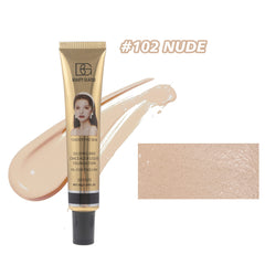 Matte Liquid Concealer Foundation New Formula Full Coverage Foundation Natural Moisturising Makeup Base Cream Smooth Long-Lasting Waterproof Oil Free Concealer Foundation 30 g (102 Nude)