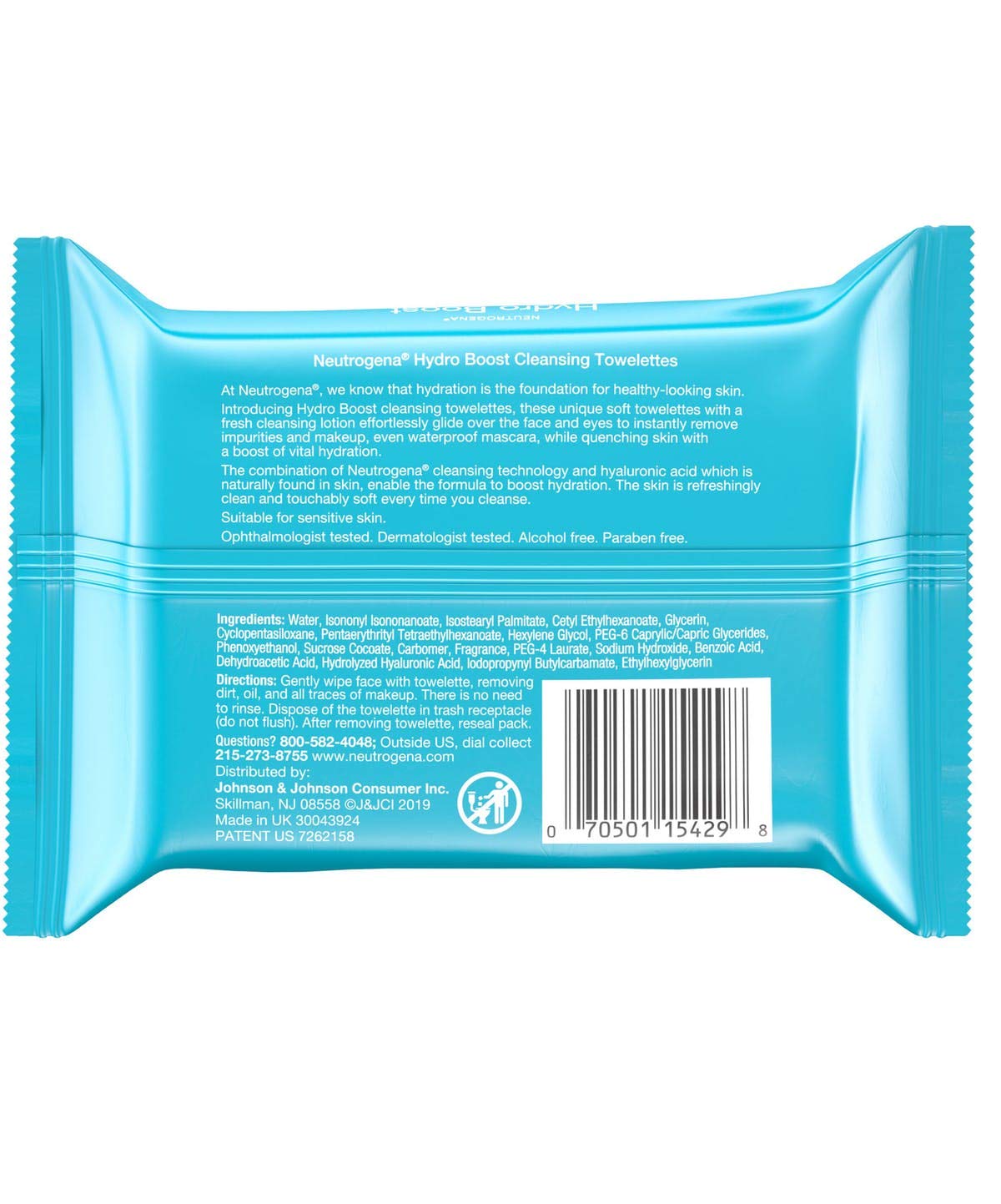 Neutrogena Hydro Boost Cleansing Facial Wipes, 25 Wipes