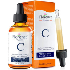 Florence Vitamin C Serum For Face – Anti Aging Face Serum with Vitamin C, Hyaluronic Acid, Vitamin E. Brightening Formula. Improve Appearance of Dark Spots, Tone, Fine Lines & Wrinkles, Glowing Skin 2 Fl Oz
