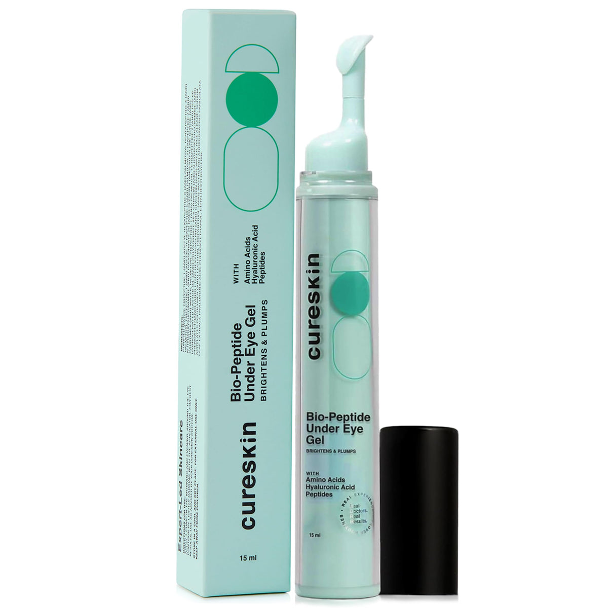 Cureskin Under Eye Cream for Dark Circles for Women and Men, Gel based |Bio-Peptide Under Eye Gel to Reduce Dark Circles, Puffiness & Wrinkles |Under Eye Cream for Men and Women - Dark Circles Removal