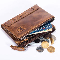 WellingtonAE 06Vintage Style Purse Leather Wallet Men Hasp Wallet Fashion Male Short Wallets Card Holder Bag Money Wallet